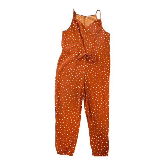 Naked Zebra Polka Dot Sleeveless VNeck Jumpsuit Size L - Picture 3 of 9